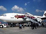 609 Thai Airways Plane At Kathmandu Tribhuvan International Airport
